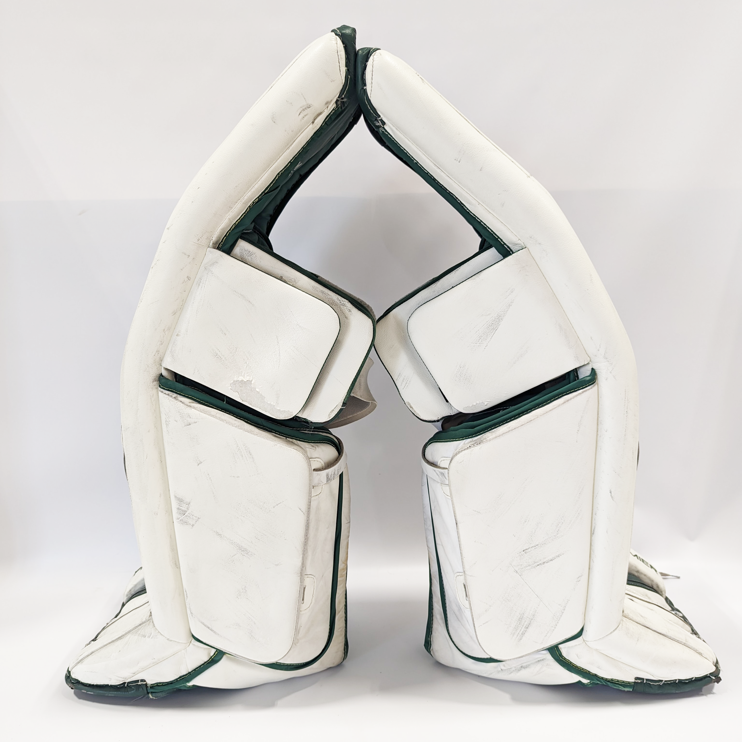 CCM Premier - Jambières de gardien de but Pro Stock d'occasion (vertes/blanches)